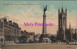 Northumberland Postcard - Newcastle On Tyne War Memorial, Barras Bridge  HM473