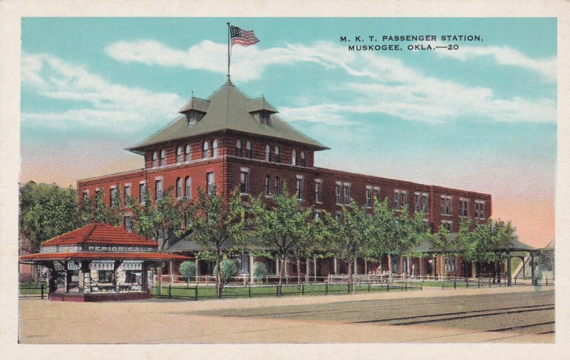 MUSKOGEE, Oklahoma, 1900-1910s; M.K.T. Passenger Station