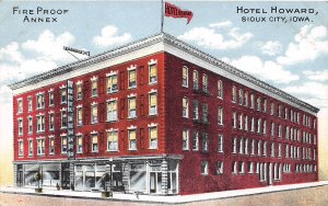 Hotel Howard Sioux City Iowa 1910c postcard