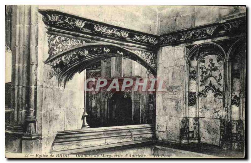 Old Postcard Bourg Church Oratory of Margaret of Austria