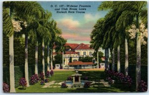 Widener Fountain and Club House Lawn, Hialeah Race Course - Hialeah, Florida