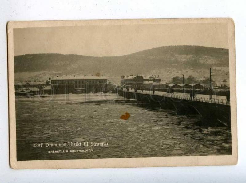 206574 NORWAY STROMSO Drammen Vintage photo postcard