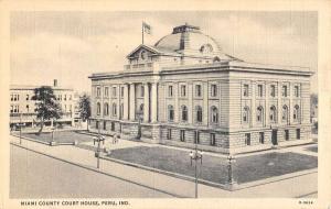 Peru Indiana Miami Court House Street View Antique Postcard K63958