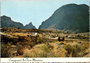 Campground in Chisos Mountains, Big Bend National Park TX Postcard Q78