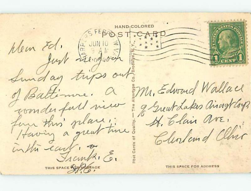 Divided-Back RUSTIC SCENE Harpers Ferry West Virginia WV hk4156