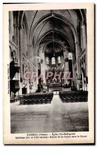 Old Postcard Poitiers Eglise Ste Radegonde Interior Entrance to the crypt und...