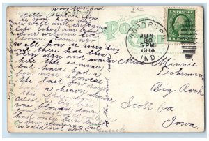 1914 Birds Eye View Of Fort Wayne Buildings & Tower Indiana IN Antique Postcard