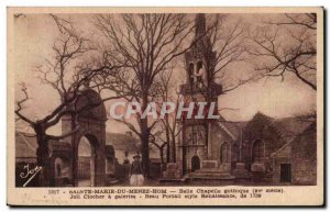 Saint Mary of Menez Hom Old Postcard Bellec ahpelle pretty Gothic steeple gal...