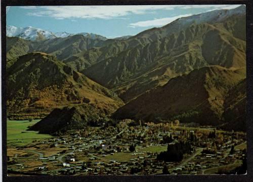 NZ Aerial View of ARROWTOWN NEW ZEALAND PC Gold Mining