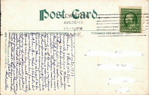 Brunswick Me. Memorial Hall Bowdoin College Vintage Postcard WOB Note 1c Stamp  