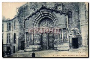 Postcard Ancient Arles Facade of St. Trophime Eglie