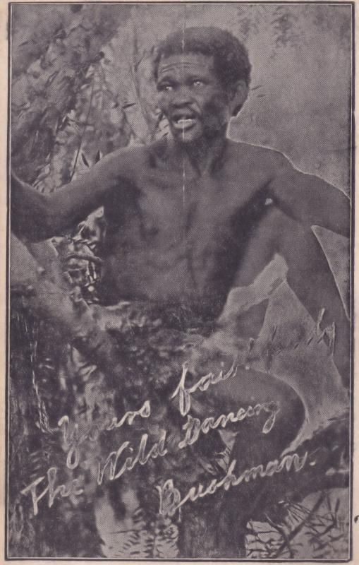 The Wild Dancing Bushman African Antique Comic Humour Postcard