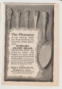 1896 Print Ad Holmes & Edwards Silver Co, Inlaid Silverware