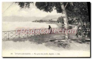 Old Postcard Evian Les Bains Vue Prize Du Jardin Anglais