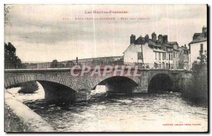 Old Postcard Bagneres de Bigorre Bridge over the Adour