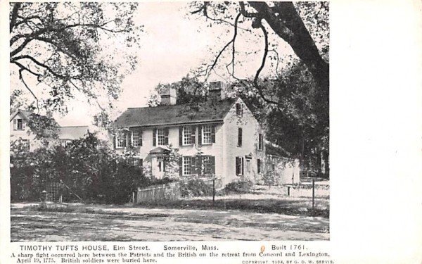 Timothy Tufts House in Somerville, Massachusetts Elm Street.