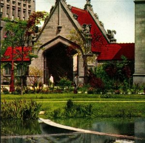 Hull Gate and Botany Pond University of Chicago IL Illinois 1910s Vtg Postcard