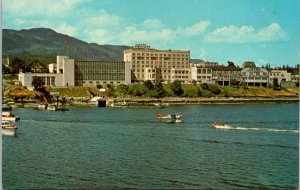 VINTAGE POSTCARD THE HARBOUR AND SKYLINE AT NANAIMO B.C. CANADA c. 1960s