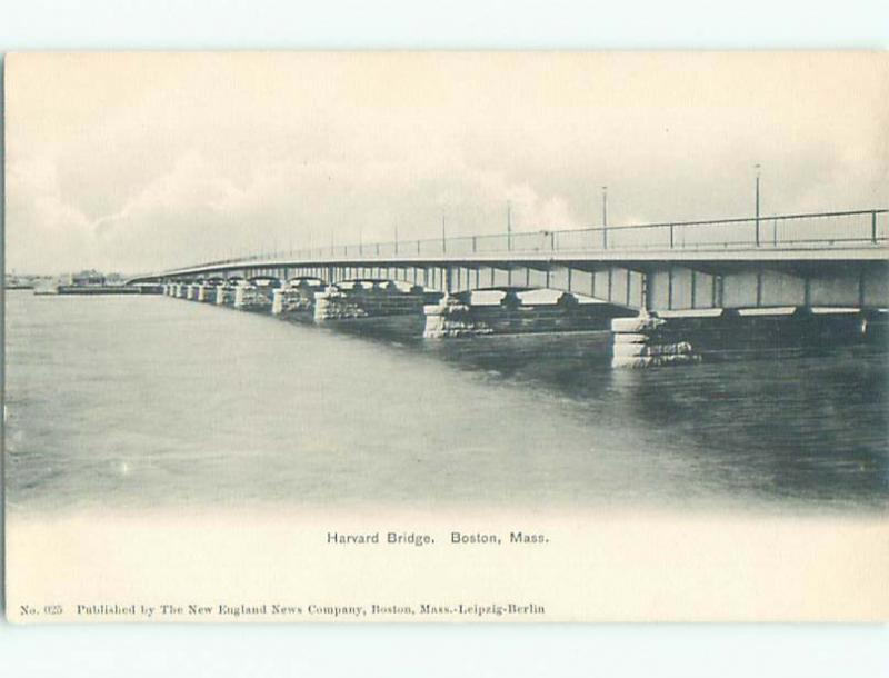 Unused Pre-1907 HARVARD BRIDGE Boston Massachusetts MA Q1525