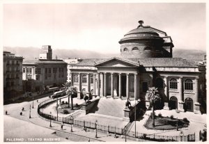 Vintage Postcard Real Photo Palermo Teatro Massimo Vittorio Emanuele Opera House