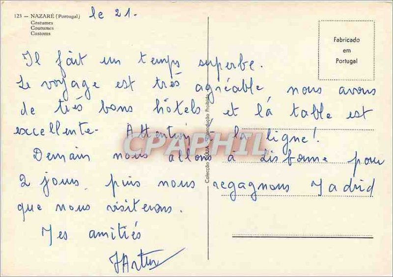 Postcard Old Customs Nazare Portugal