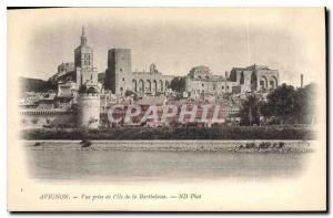 Postcard Old Avignon View from the Isle of Bartbelasse