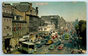 Scotland Postcard Princes Street Edinburgh from the West c1950's Vintage