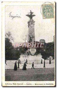 Paris Old Postcard Gambetta Monument