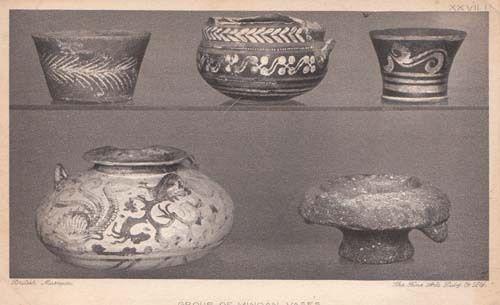 Greek Minoan Greece Art Vases Old Sculpture Pottery Vase Postcard