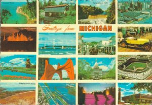 USA Michigan Multiview Vintage Postcard BS.08