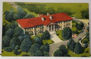 Allentown Pa Cedar Crest College Reading to Hudson Ohio Linen Postcard I1