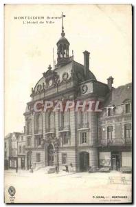 Old Postcard Montdidier Somme L & # 39Hotel Town