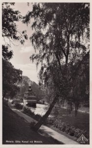Gota Kanal Vid Motala Sweden River Old Postcard