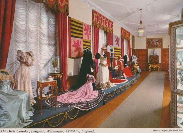 Victorian Dress Corridor Fashion Longleat Wiltshire Warminster Postcard