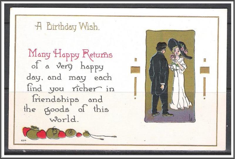 A Birthday Wish - Many Happy Returns - Embossed - [MX-173]