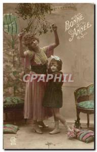 Fantaisie - Enfant - Bonne Annee - Mother and child - CPA 
