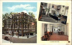 New Britain Connecticut CT Hotel Interior View 1920s-30s Postcard