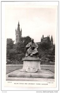 RP: Kelvin Statue & University Tower, GLASGOW , SCotland , 30-50s TUCK