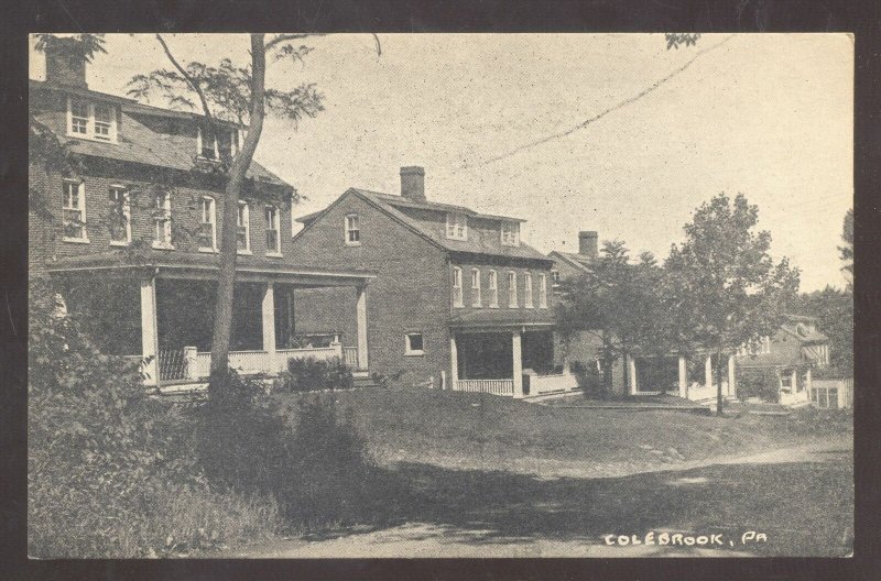 COLEBROOK PENNSYLVANIA PA. RESIDENCE STREET SCENE VINTAGE POSTCARD