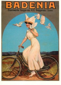 Badenia bicycle advertising poster modern postcard