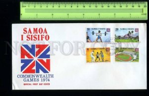 230081 SAMOA I SISIFO 1974 Commonwealth games BOXING GOLF set old FDC