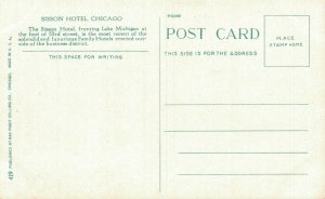 USA The Sisson Hotel Chicago Vintage Postcard 07.09 