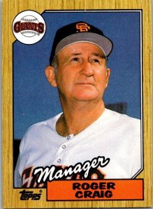 1987 Topps Baseball Card Roger Craig Manager San Francisco Giants sk3374