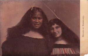 Postcard Belles of Maoriland Maori New Zealand Women