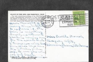 1939 Postcard Golden Gate International Exposition Cancel!