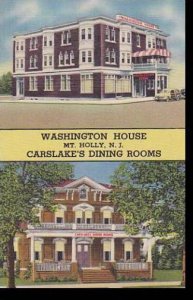 New Jersey Mt Holly Washington House & Carslakes Dining Room Curteich