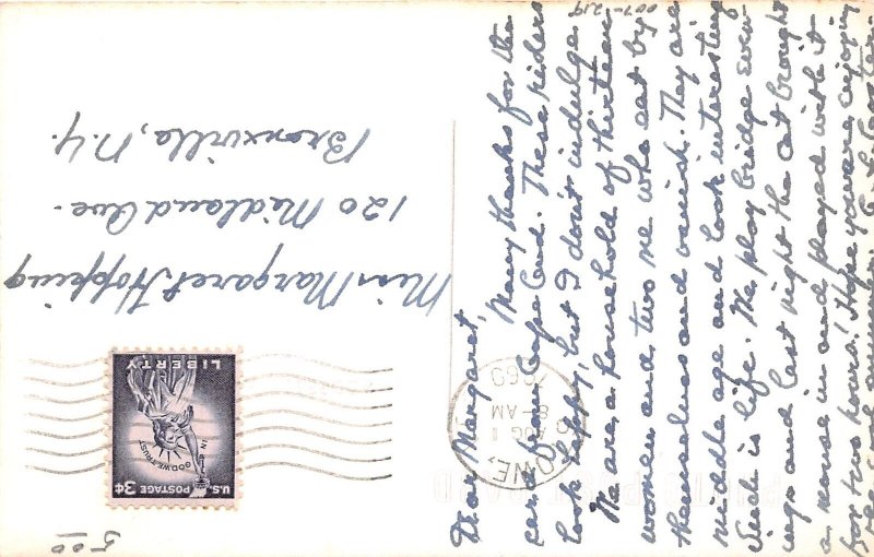J50/ Stowe Vermont RPPC Postcard c1950s Horse Trails Smugglers Notch 192