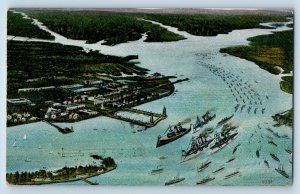 Jamestown New York NY Postcard Jamestown Exposition Birds Eye View c1910 Vintage