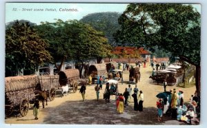 COLOMBO Street scene Pettah CEYLON Sri Lanka Postcard