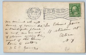 1912 Lake Waushakum So. Framingham MA Boy Fishing RPPC Photo Antique Postcard